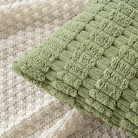 1 x Brand New MIULEE Set of 2 Green Corduroy Square Cushion Covers 45x45 cm Decorative Cushion Covers Bohemian Cushions for Living Room Bedroom Sofa - RRP €16.06