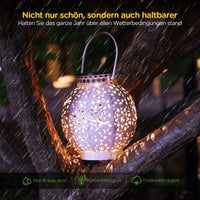 3 x RAW Customer Returns KOOPER LED Solar lantern for Au en, Vintage Metall Solarlampen for Au en Warmwei , IP65 Wasserdicht H ngend Garten Deko Solarleuchten f r Weihnachten Halloween Veranda Rasen Hof Auffahrt - RRP €65.97