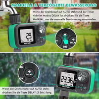 1 x RAW Customer Returns RESTMO irrigation computer, ball valve irrigation control, sprinkler timer for garden hose, outdoor faucet, automatic manual irrigation system, zero low water pressure system - RRP €37.68