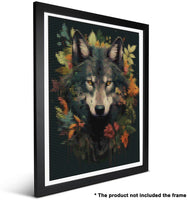 2 x Brand New Ginfonr 5D Diamond Painting Plant Flower Wolf Full Kit,Diamond Painting Animal by Number Kits Full Drill Painting with Diamonds Arts Wall Decor 30 40cm - RRP €45.6