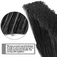 1 x RAW Customer Returns Masthome Broom with Handle, Street Broom with 142 cm Stainless Steel Long Handle, Width 35 cm Stiff Bristles Industrial Broom for Cleaning Streets, Outdoor Yard, Terraces, Piazza - Black - RRP €22.69