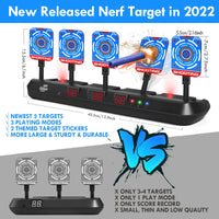 1 x RAW Customer Returns Lehoo Castle Target for Nerf, 5 Targets Electric Target with Lights and Sounds, Auto-Reset Electric Shooting Targets with Foam Darts, Gift for Boys - RRP €26.21