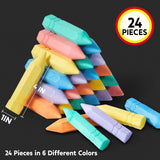 4 x RAW Customer Returns JOYIN 48 Pieces Conical Street Chalks in 6 Colors, Non-Toxic Washable Colorful Chalk Blackboard Chalk for Children to Paint Streets Sidewalks Outdoor Games - RRP €67.96