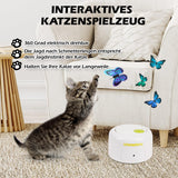 2 x RAW Customer Returns Pet Prime Automatic Cat Toy, Electronic Cat Toy, Cat Butterfly Toy, Cat Toy Self-Entertainment with 360 Rotating Butterfly Sensor Mode - RRP €42.34