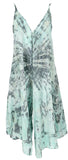 1 x RAW Customer Returns GURU SHOP Batik Jumpsuit, Summer Overall, Trouser Dress, Women, Aqua Grey, Synthetic, Size 40 - RRP €35.9