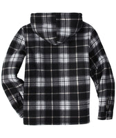 1 x RAW Customer Returns igeekwell fleece jacket men s winter jacket with hood shirt jacket for men checked jacket flannel shirt for winter with fleece lining zipper lumberjack jacket thermal jacket for outdoor - RRP €51.92