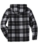 1 x RAW Customer Returns igeekwell fleece jacket men s winter jacket with hood shirt jacket for men checked jacket flannel shirt for winter with fleece lining zipper lumberjack jacket thermal jacket for outdoor - RRP €51.92