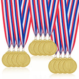 1 x RAW Customer Returns Donrime Metal Award Medals, 12 Pieces Gold Medal Winner Medals for Children Adults Awards for Sports Day, Gymnastics Competitions, Party Favors - RRP €17.09