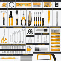 1 x RAW Customer Returns Sundpey 300PCS Complete Tool Box - Mechanics Work Tool Set Portable Tool Case with Screwdrivers Ratchet Pliers Daily Repairs Home Office Yellow - RRP €59.99