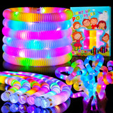 1 x Brand New Mikulala 24 Pack Glowing Pop Tubes Sensory Toys for Kids Graduation Gifts Fine Motor Skills Toddler Toys Mini LED Stretch Tube Stocking Stuffers for Kids Gift - RRP €25.56