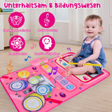 10 x Brand New Eutionho 2 in 1 Music Mat, Piano Mat Drum Mat with 2 Sticks, Early Education Musical Toy for Toddler, Touch Play Blanket Baby Educational Toy for 3 4 5 Year Old Girls Boys - RRP €100.7