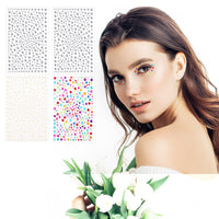 1 x Brand New 4 Sheets Self-Adhesive Gems Stickers, Pearl Rhinestones Stickers Eye Jewelry Rhinestones Self-Adhesive Face Jewelry - RRP €20.4