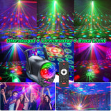 1 x RAW Customer Returns Party Lights Disco Light, Disco Ball Light with Multiple Light Pattern Show Pink Light, 3 in 1 Sound Activated Party Lights Disco Lights for Parties Indoor DJ Rave Glow Party Festival - RRP €37.3