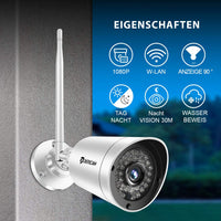 1 x RAW Customer Returns Dericam IP camera outdoor wide angle, full HD 1080P with 25fps WLAN camera outdoor with HD 3MP lens, external memory card slot available, B2, white - RRP €60.19