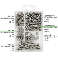 3 x Brand New TKExcellent Machine Screw and Hex Nut 304 Stainless Steel Assortment Kit 170pcs - RRP €72.0