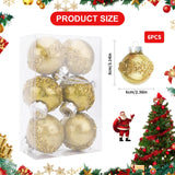 1 x Brand New 6 PCS Christmas Ball Set Creative Christmas Decorations Knitting Shiny Christmas Accessories Hanging Decorations for Christmas Tree Home Christmas Balls Ornament Gold  - RRP €20.4