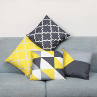 13 x Brand New TIDWIACE Set of 4 Decorative Cushion Covers Outdoor Cushion Covers 45 x 45 cm Geometric Cushion Covers Linen Patterns Decor Sofa Cushion Lumbar Cushion for Sofa Car Patio Decorative Cushion Covers Yellow and Gray - RRP €130.52