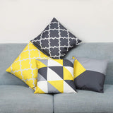 13 x Brand New TIDWIACE Set of 4 Decorative Cushion Covers Outdoor Cushion Covers 45 x 45 cm Geometric Cushion Covers Linen Patterns Decor Sofa Cushion Lumbar Cushion for Sofa Car Patio Decorative Cushion Covers Yellow and Gray - RRP €130.52