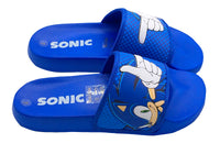 1 x RAW Customer Returns Sonic The Hedgehog Boys or Girls Slider Flip Flops Pool Sandals Blue Size 3 UK, 36 EU - RRP €60.0