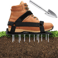 1 x RAW Customer Returns Ohuhu Lawn Aerator Shoes Nail Shoes with Velcro Fastener Free Installation, Lawn Aerator with Shovel Scarifier for Lawn, The Ideal Lawn Aerator One Size Fits All Shoes - RRP €24.98