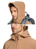 1 x RAW Customer Returns TACVASEN Men s Fleece Jacket Military Outdoor Windproof Jacket with Hood - Size XXL, Sand - RRP €58.46