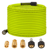 1 x RAW Customer Returns MINGLE Pressure Washer Hose 50 FT x 1 4 - Replacement Power Washer Hose with Quick Connect Kit - High Pressure Hose with 14mm M22 Fittings - 3600 PSI - RRP €56.44