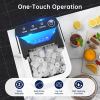 1 x RAW Customer Returns Ice cube machine, 120W small ice cube maker, 8 ice cubes in 6 minutes, 12kg 24h, ice maker with infrared sensor self-cleaning for kitchen, office, bar and party - RRP €98.35