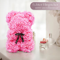 1 x RAW Customer Returns TRIPLE K teddy bear made of roses - birthday, Valentine s Day, wedding anniversary - lasts 3 years - with rose scent - including greeting card and gift box - pink - RRP €25.9