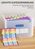 1 x RAW Customer Returns ABC life A4 Document Folder with Grid Pattern, 13 Compartment File Organizer, Rainbow Accordion Expandable Organizer Folder, Large Capacity Document Bag, A4 Folder, Portable Sorting Folder School Blue  - RRP €14.99