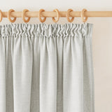 1 x RAW Customer Returns PONY DANCE linen curtains with ruffle tape curtains for rail system set of 2 H 245 x W 140 cm boho curtains living room linen curtains semi-transparent linen curtains, grey-green - RRP €37.26