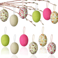 1 x RAW Customer Returns 12x Easter eggs for hanging, Easter eggs colorful decoration, Easter eggs decoration, decorative eggs for Easter, small Easter eggs, spring decoration, decoration for Easter with various motifs - 6 cm - RRP €10.07