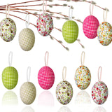 1 x RAW Customer Returns 12x Easter eggs for hanging, Easter eggs colorful decoration, Easter eggs decoration, decorative eggs for Easter, small Easter eggs, spring decoration, decoration for Easter with various motifs - 6 cm - RRP €10.07