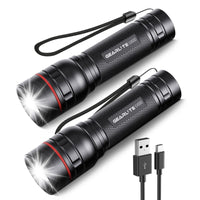 1 x RAW Customer Returns GEARLITE Extremely Bright LED Flashlight, 1000 Lumen LED Flashlight with 4 Modes, Mini Portable Flashlight, LED Flashlight for Gift, Camping, Emergency, Outdoor, 2 Pack - RRP €22.8