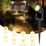 1 x RAW Customer Returns Garden lighting LED, Litake 6 pieces 3W extendable garden light with ground spike 21M LED garden lights with adapters IP65 waterproof 3000K warm white garden lamp garden spotlight for garden lawn tree meadow - RRP €58.37