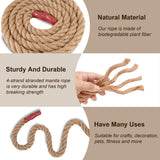 1 x RAW Customer Returns EMEKIAN Natural Jute Manila Rope, Twisted 4 Strand Fiber Hemp Rope for Sports, Decoration, Pet Toys, Crafts, Tug of War, Fitness, Indoor and Outdoor Use 20 mm, 15 m  - RRP €42.99