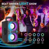 1 x RAW Customer Returns TPBEAT Portable Powerful Bluetooth Speaker, 80W Party Wireless Bluetooth Speaker, with Lights, Super Bass, 100dB High Volume TWS Stereo Speaker, for Party, Camping - RRP €79.99