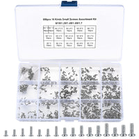 1 x RAW Customer Returns woshilaoDS 800 pieces micro screw set, mini screw set, M1 M1.2 M1.4 M1.6 M1.7 small screws self-tapping screws, tiny for repairing glasses, watches, laptops - RRP €8.15