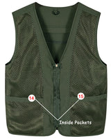 1 x RAW Customer Returns KTWOLEN Men s Outdoor Vest with Multiple Pockets Lightweight Fishing Vest Hunting Fishing Outdoor Camping Photography Sleeveless Fishing Jacket, A-army Green, XL - RRP €38.99