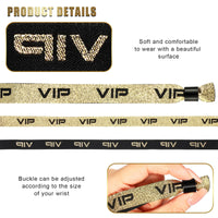 1 x RAW Customer Returns Aoriher 50 pieces VIP fabric entry wristbands VIP entry wristbands golden entry wristbands festival wristbands party wristbands for birthday wedding party event wristbands for concerts exhibition ball cinema - RRP €17.14