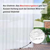 1 x RAW Customer Returns Clothink Outdoor Curtains Transparent Weatherproof 132x215cm with Eyelets 2 Pieces Outdoor Curtain White Pavilion Waterproof - RRP €26.17