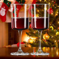 1 x Brand New PARACITY wine glasses, square wine glasses set, crystal clear wine glass, 310ML red and white wine glasses, Christmas gifts, wine glasses set of 2 for women, men, wedding and birthday - RRP €20.52