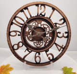 1 x RAW Customer Returns Taodyans Outdoor Wall Clock 30 cm Garden Clocks Waterproof Outdoor Wall Clock Vintage Kitchen Living Room Wall Clock Industrial 3D Wall Clock - Ticking Copper  - RRP €30.48