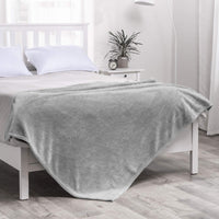 1 x RAW Customer Returns MIULEE Cuddly Blanket Granulate Fleece Blanket Flannel Blanket Soft Fluffy Plain Blankets Couch Blanket Sofa Blanket Blanket for Bed Sofa Bedroom Office, 150x200 cm Light Gray - RRP €23.69