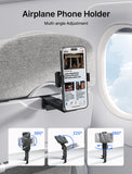 1 x RAW Customer Returns JSAUX Airplane Phone Holder, 360 Degree Rotation Airplane Phone Holder, Hands-Free Travel Phone Holder, Airplane Travel Essentials for Flying - RRP €12.99