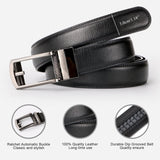 1 x RAW Customer Returns WERFORU Pack of 2 men s leather belts, automatic leather belts for suits and leisure, ratchet belts for men with automatic buckle - RRP €20.95