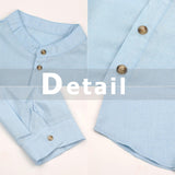 1 x Brand New Getervb Linen Shirt Men s Long Sleeve Summer Casual Shirt Men Plain Regular Fit Basic Shirt Universal Business Shirt - RRP €20.81