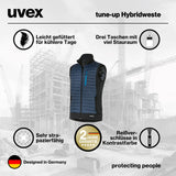 1 x RAW Customer Returns Uvex tune-up men s hybrid vest - robust work vest - for work and leisure - dark blue - L - RRP €60.49