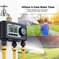 1 x RAW Customer Returns HiOazo irrigation computer, 4 outputs, 4 irrigation programs per day, automatic and time-saving irrigation, manual irrigation control, rain delay - RRP €70.99