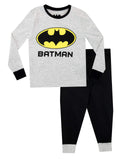 1 x RAW Customer Returns DC Comics Boys Batman Pajamas Slim Fit Gray 122 - RRP €18.05