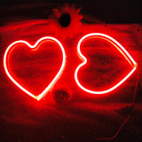 1 x RAW Customer Returns 2 Pack Red LED Heart Signs Battery Operated Neon Heart, Valentine s Day Love Lamp for Wedding Girls Women Room Wall Decoration, Christmas Valentine s Day Gifts for Wife. 7.8 x 8.2 inches - RRP €17.19